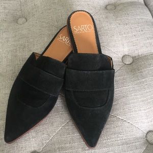 Suede mules